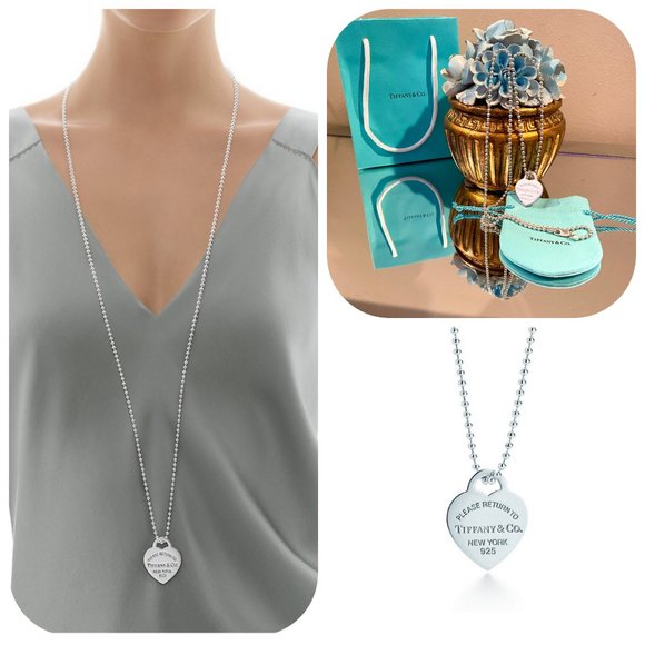 Tiffany & Co. Jewelry - Auc Tiffany & Co. Large heart pendant long necklace